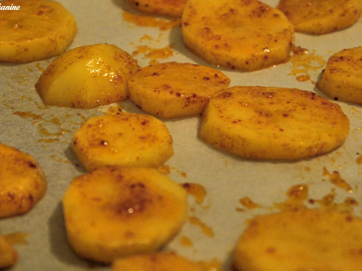 Rezept: Pikante Kartoffelscheiben aus dem Backofen Bild Nr. 4176 Pikante Kartoffelscheiben aus dem Backofen - Rezept - Bild Nr. 4176