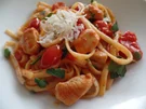 Tomatennudeln mit Hähnchen - Rezept - Bild Nr. 4162