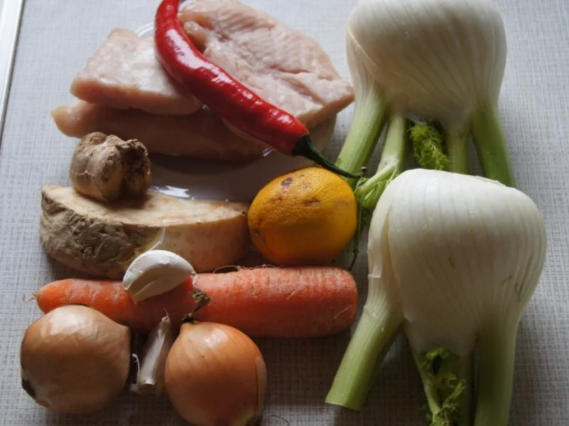 Hähnchenbrustfilet mit Fenchel-Gemüse im Backpapierpäckchen - Rezept - Bild Nr. 4201