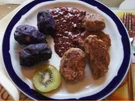 Schweinefilet mit Preiselbeersauce und Vitelotten *) - Rezept - Bild Nr. 4200