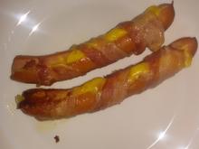 Würstchen mit Bacon und Käse - Rezept - Bild Nr. 4226
