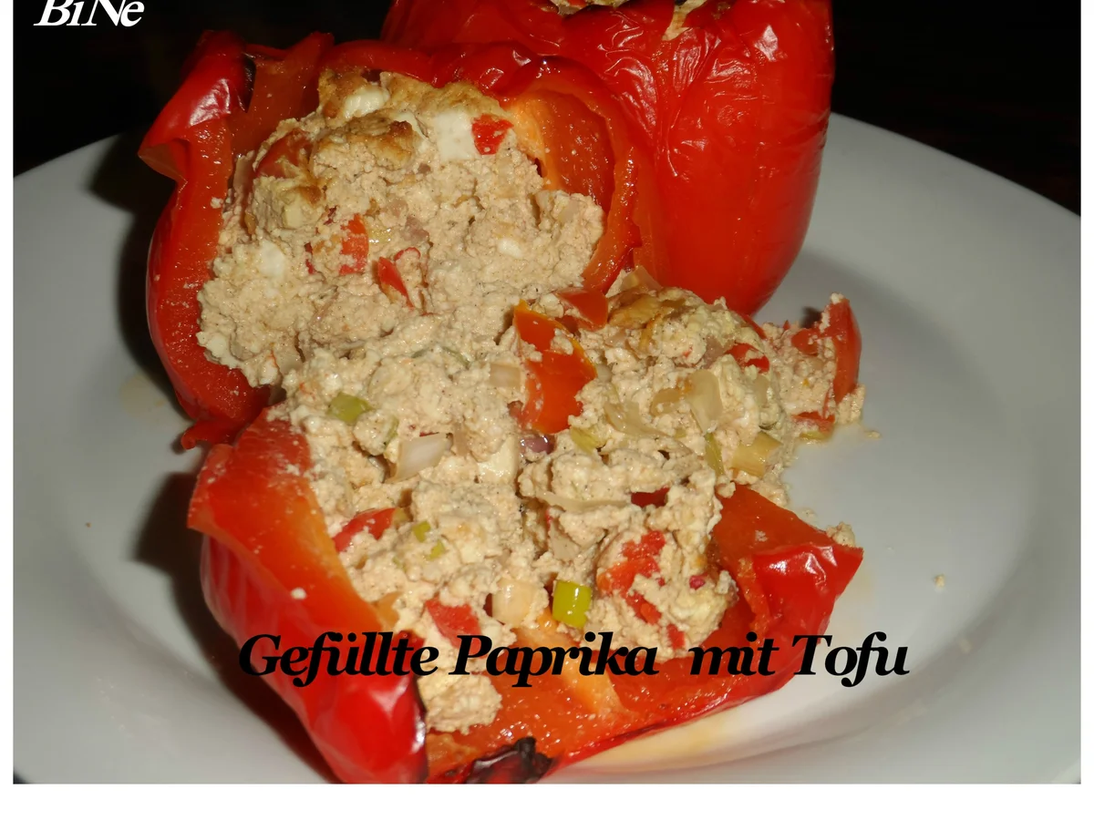 Rezept: BiNe` S GEFÜLLTE PAPRIKA MIT TOFU Bild Nr. 4263 BiNe` S GEFÜLLTE PAPRIKA MIT TOFU - Rezept - Bild Nr. 4263