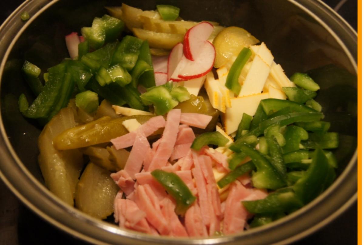 Käse-Schinken-Gemüse-Salat - Rezept - Bild Nr. 4248