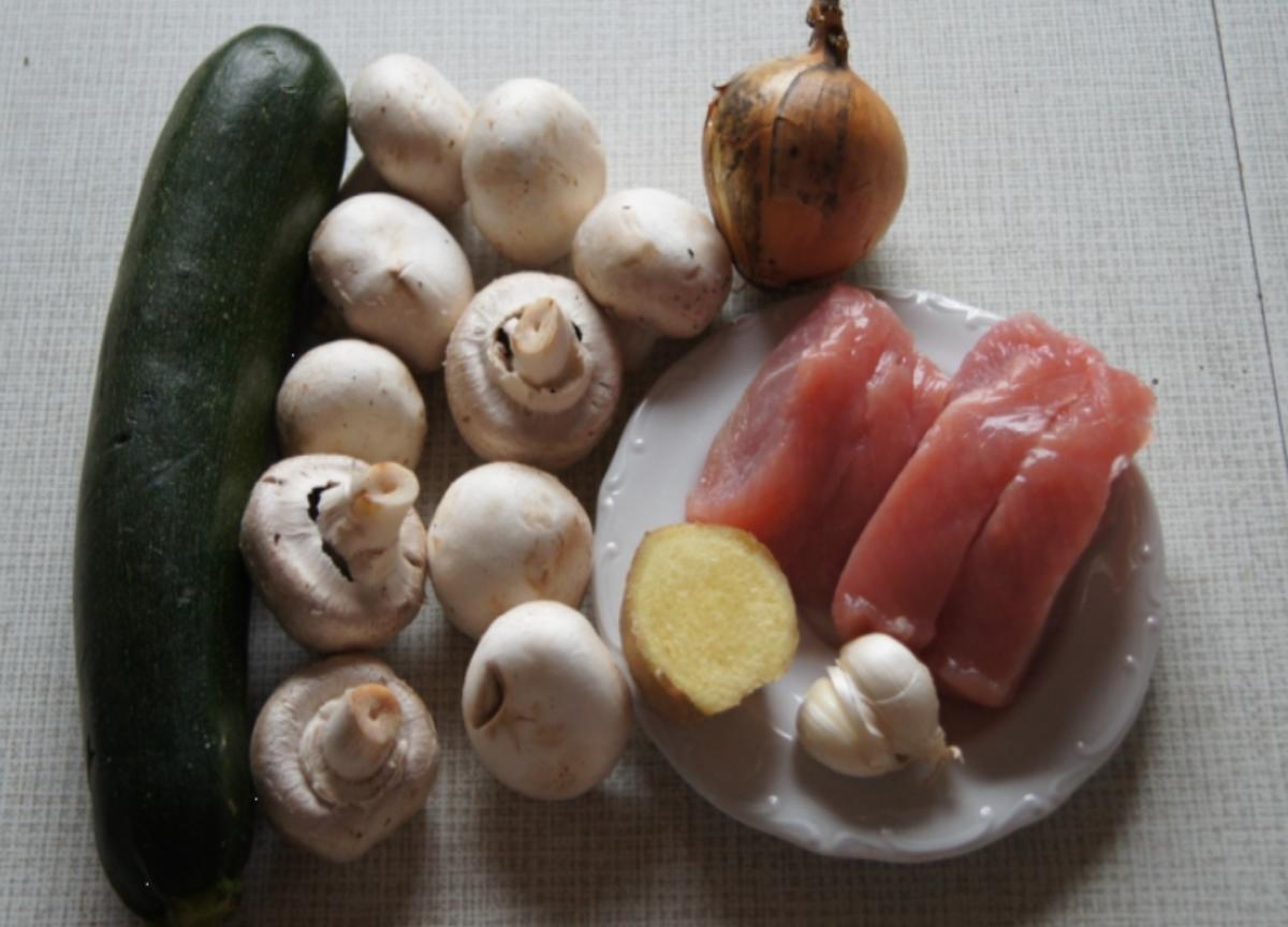 Puten-Ministeaks mit Zucchini-Champignon-Gemüse - Rezept - Bild Nr. 4268