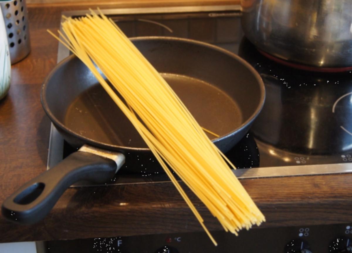 Spaghetti Lunghi mit Champignon-Zwiebel-Knoblauch-Sauce - Rezept - Bild Nr. 4277