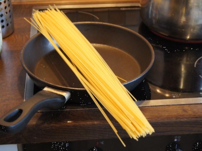 Spaghetti Lunghi mit Champignon Zwiebel Knoblauch Sauce - einfach - von ...