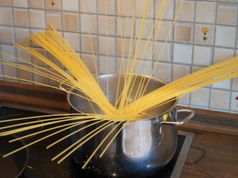 Spaghetti Lunghi mit Champignon-Zwiebel-Knoblauch-Sauce - Rezept - Bild Nr. 4279