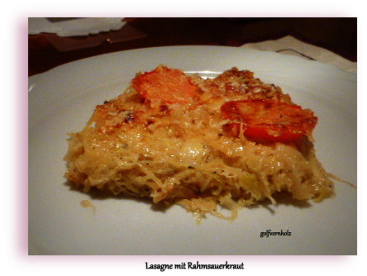 Lasagne mit Rahmsauerkraut - Rezept - Bild Nr. 4297