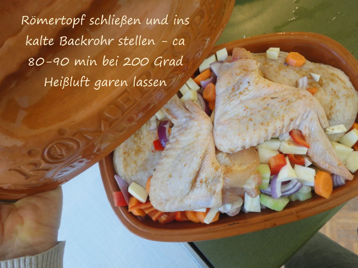 Asia Hühnchen aus dem Römertopf - Rezept - Bild Nr. 4324
