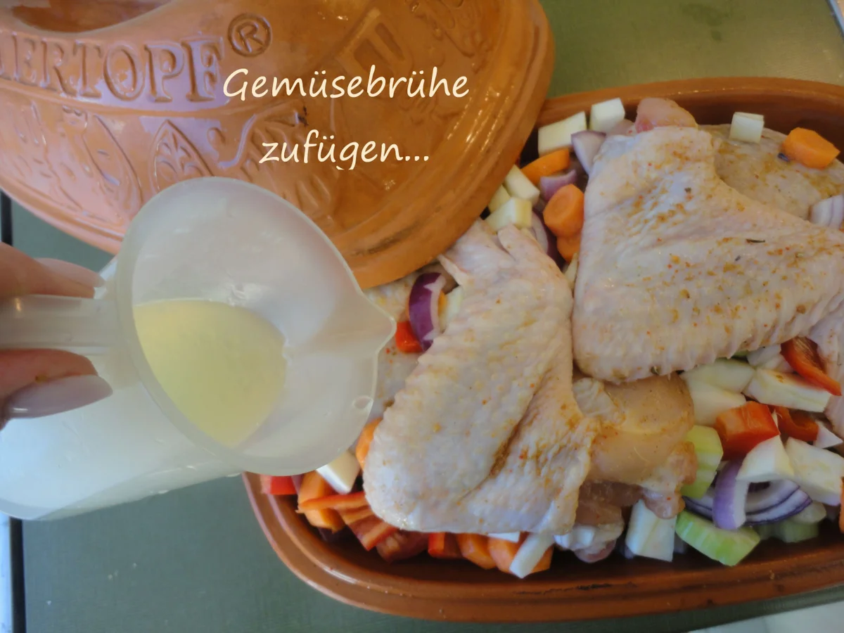 Asia Hühnchen aus dem Römertopf - Rezept - Bild Nr. 4325