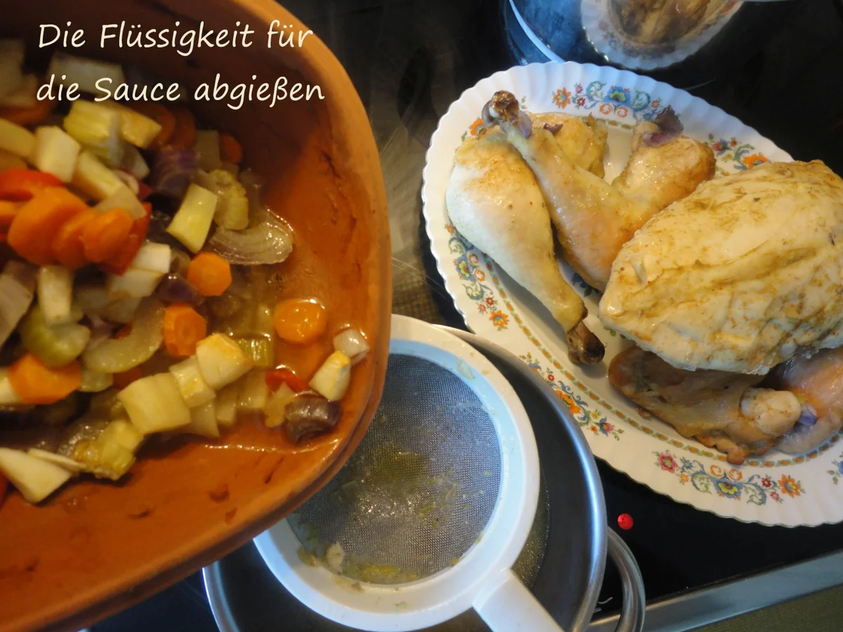 Asia Hühnchen aus dem Römertopf - Rezept - Bild Nr. 4328
