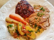 Putenkeule, komplett mit Beilagen aus dem Römertopf ... - Rezept - Bild Nr. 4333