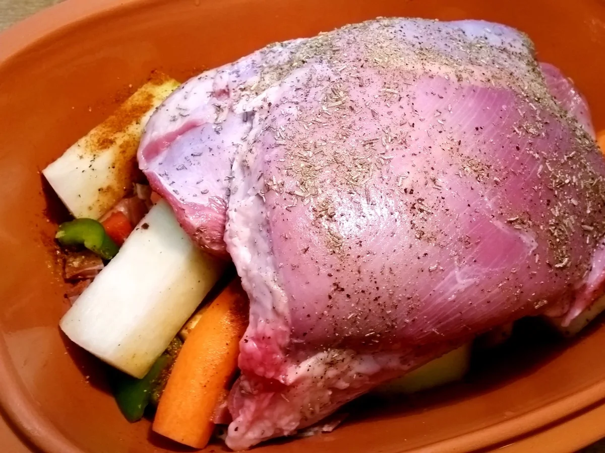 Putenkeule, komplett mit Beilagen aus dem Römertopf ... - Rezept - Bild Nr. 4337