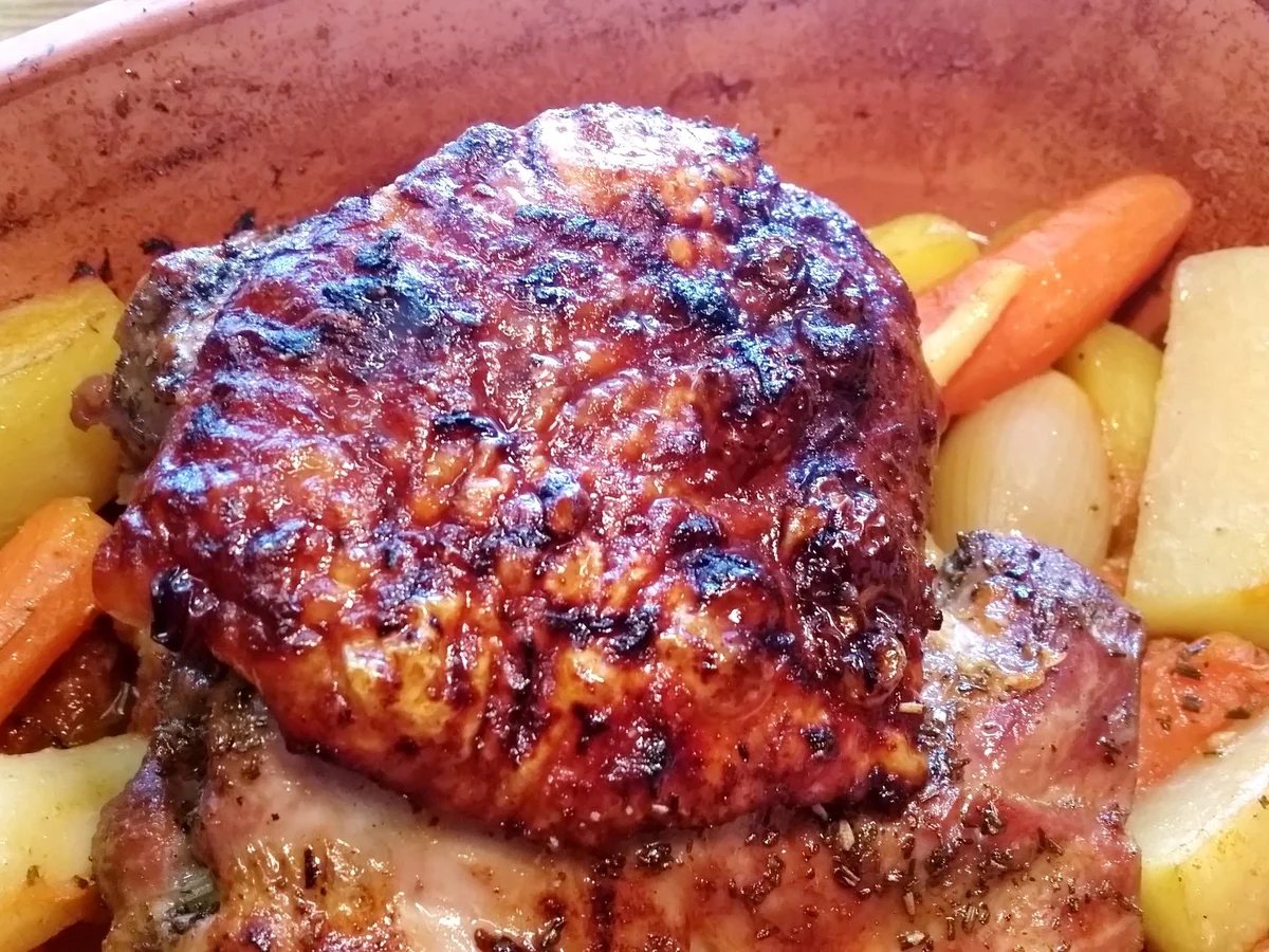 Putenkeule, komplett mit Beilagen aus dem Römertopf ... - Rezept - Bild Nr. 4340