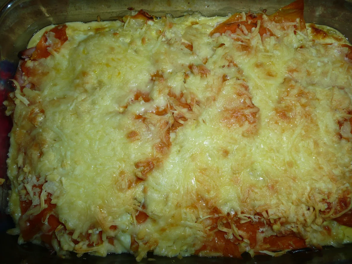 Kohlrabi - Süßkartoffel - Gratin mit Kasseler Lachsbraten. - Rezept - Bild Nr. 4346