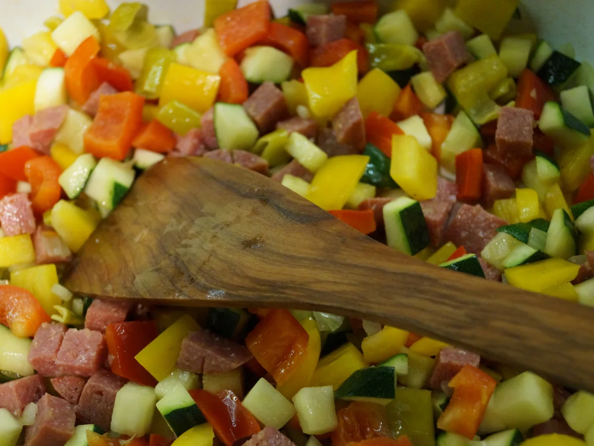 überbackene Penne mit mediterranem Gemüse - Rezept - Bild Nr. 4352