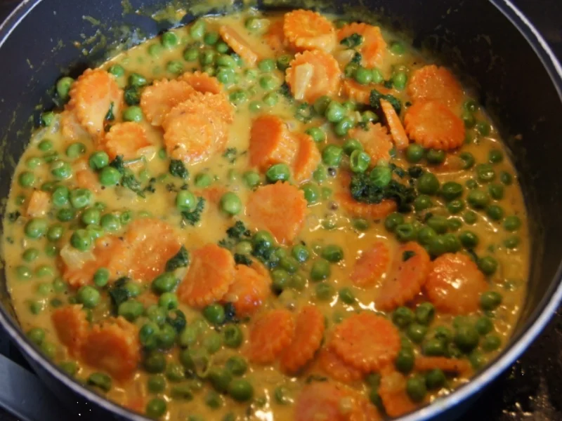 Rezept: Bratwurst mit Erbsen-Möhrenblütengemüse Bild Nr. 4396 Bratwurst mit Erbsen-Möhrenblütengemüse - Rezept - Bild Nr. 4396