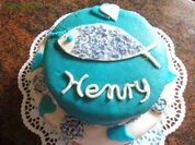 Biskuit:   2-stöckige  TAUFTORTE  (für unseren Enkel) - Rezept - Bild Nr. 4386