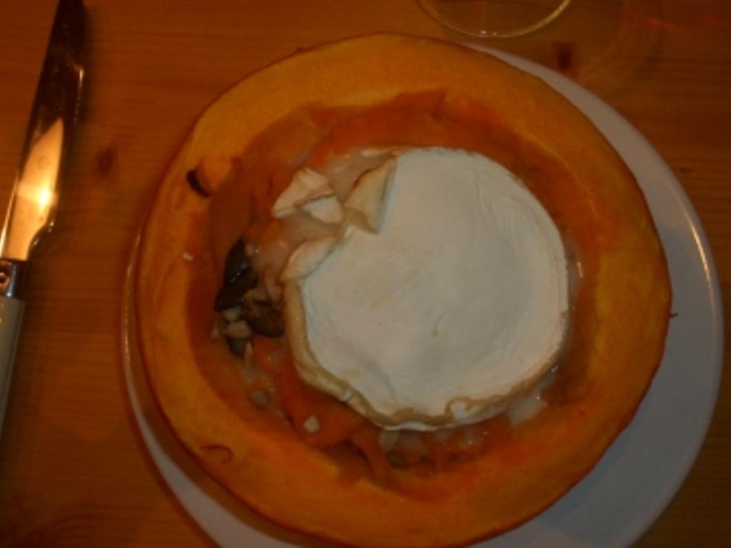 Kürbispüree mit Ziegenkäse überbacken - einfach - 28 kcal/100g
