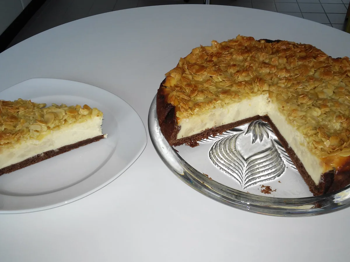 Käsekuchen mit Florentiner-Kruste - Rezept - Bild Nr. 4508
