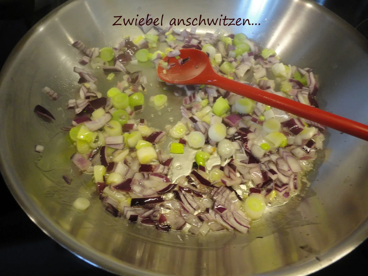 Senfgemüse mit Hühnerleber und Presskartoffel - Rezept - Bild Nr. 4390