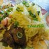 Senfgemüse mit Hühnerleber und Presskartoffel - Rezept - Bild Nr. 4398