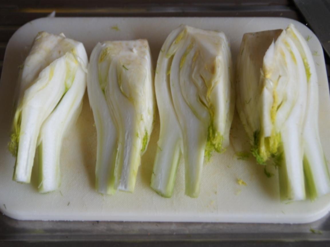 Lachsfilet mit Fenchel und Champignon Gemüse - einfach - von MausVoh