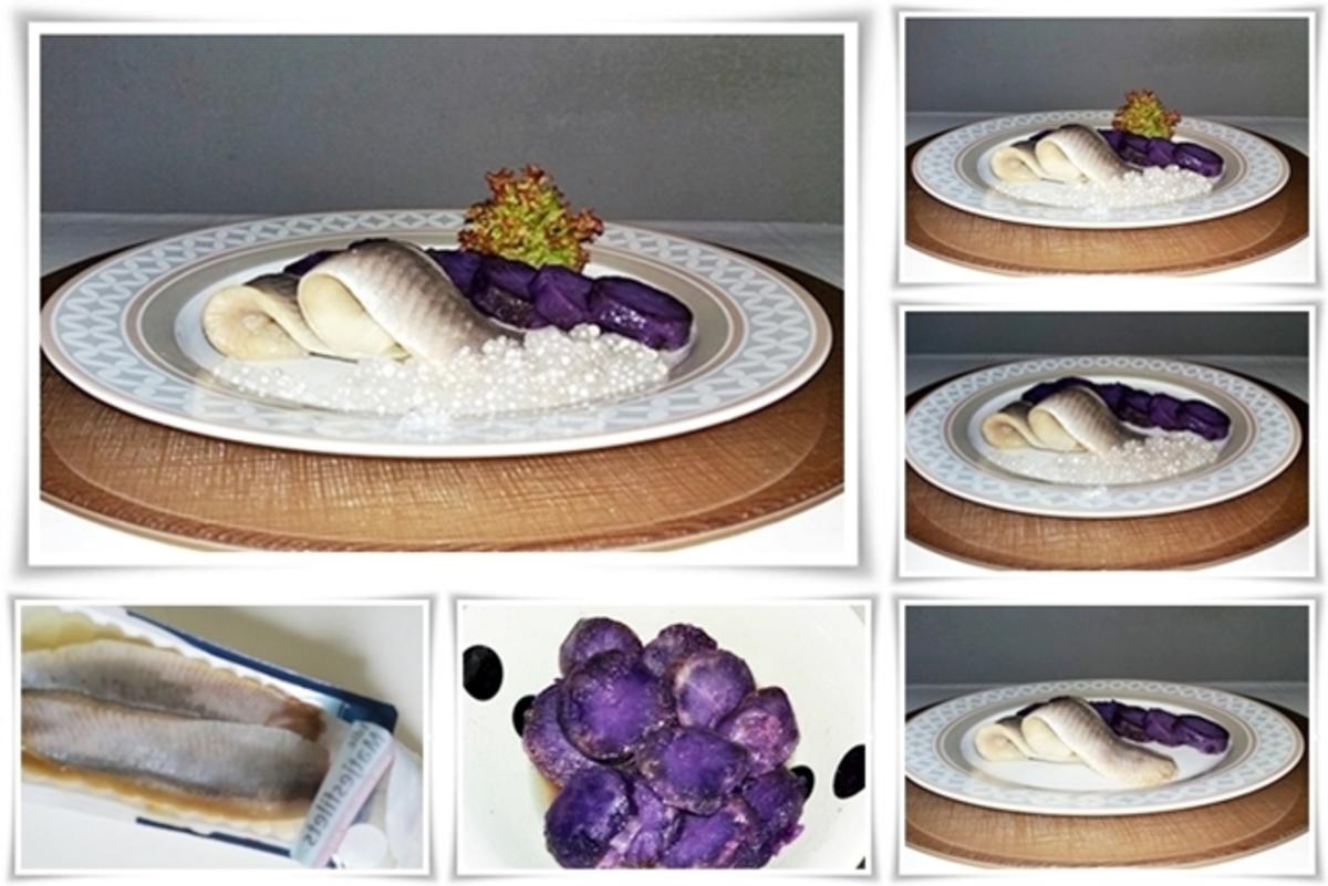 Edle-Matjes mit marinierten  Trüffelkartoffel-Scheiben und „Perlen“ - Rezept - Bild Nr. 4455
