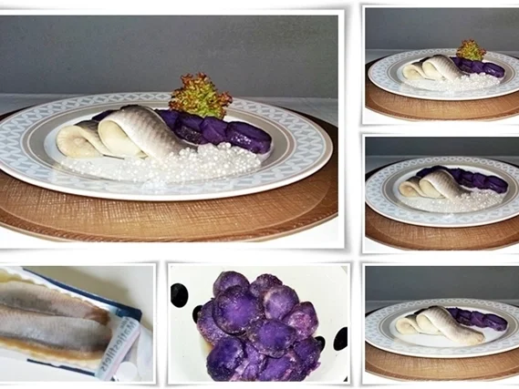 Edle-Matjes mit marinierten  Trüffelkartoffel-Scheiben und „Perlen“ - Rezept - Bild Nr. 4455