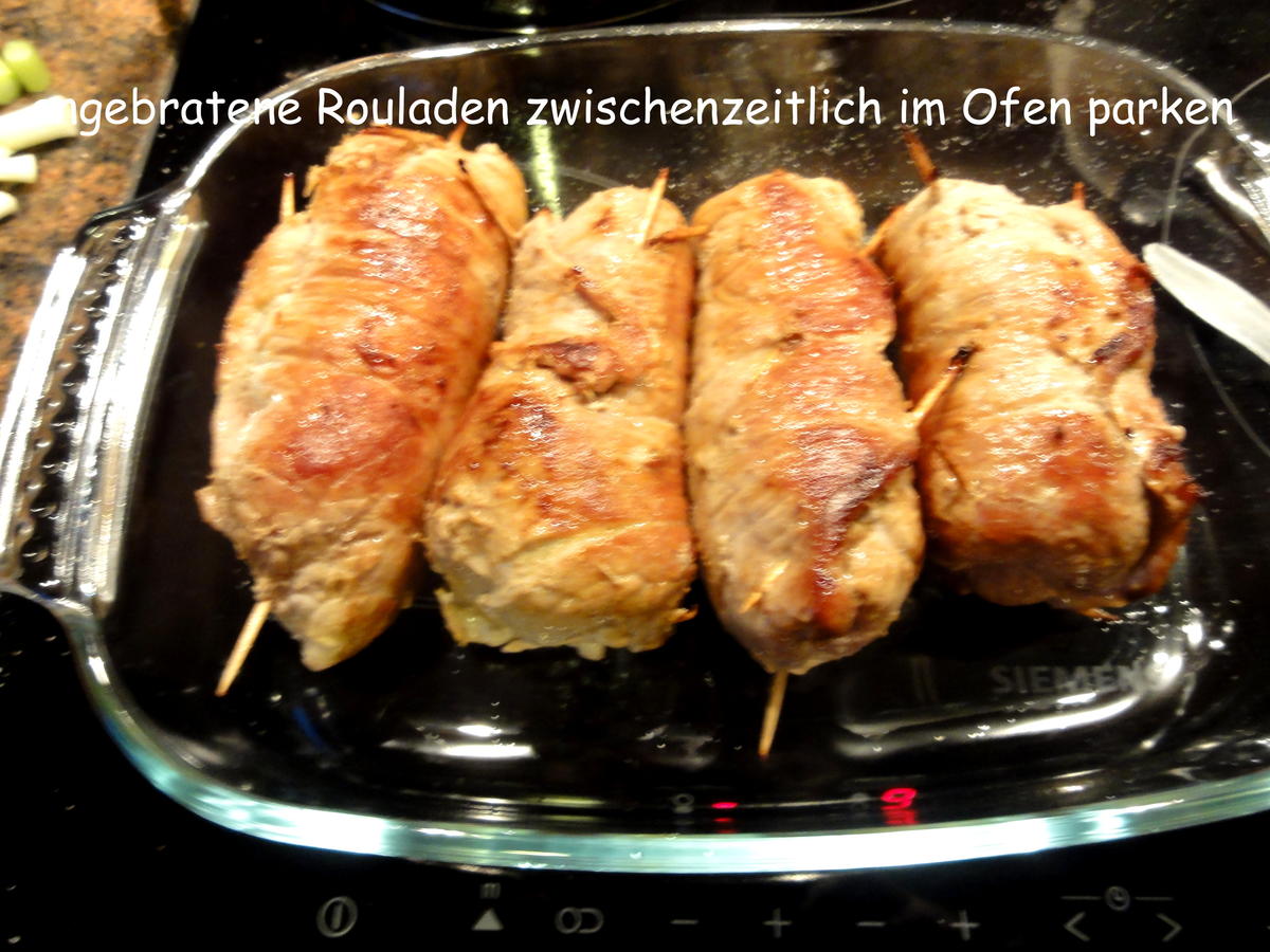 Fleisch:   SCHWEINSROULADEN mit Mettfüllung - Rezept - Bild Nr. 4468