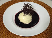 Pistazienparfait auf Brombeerspiegel - Rezept - Bild Nr. 4465