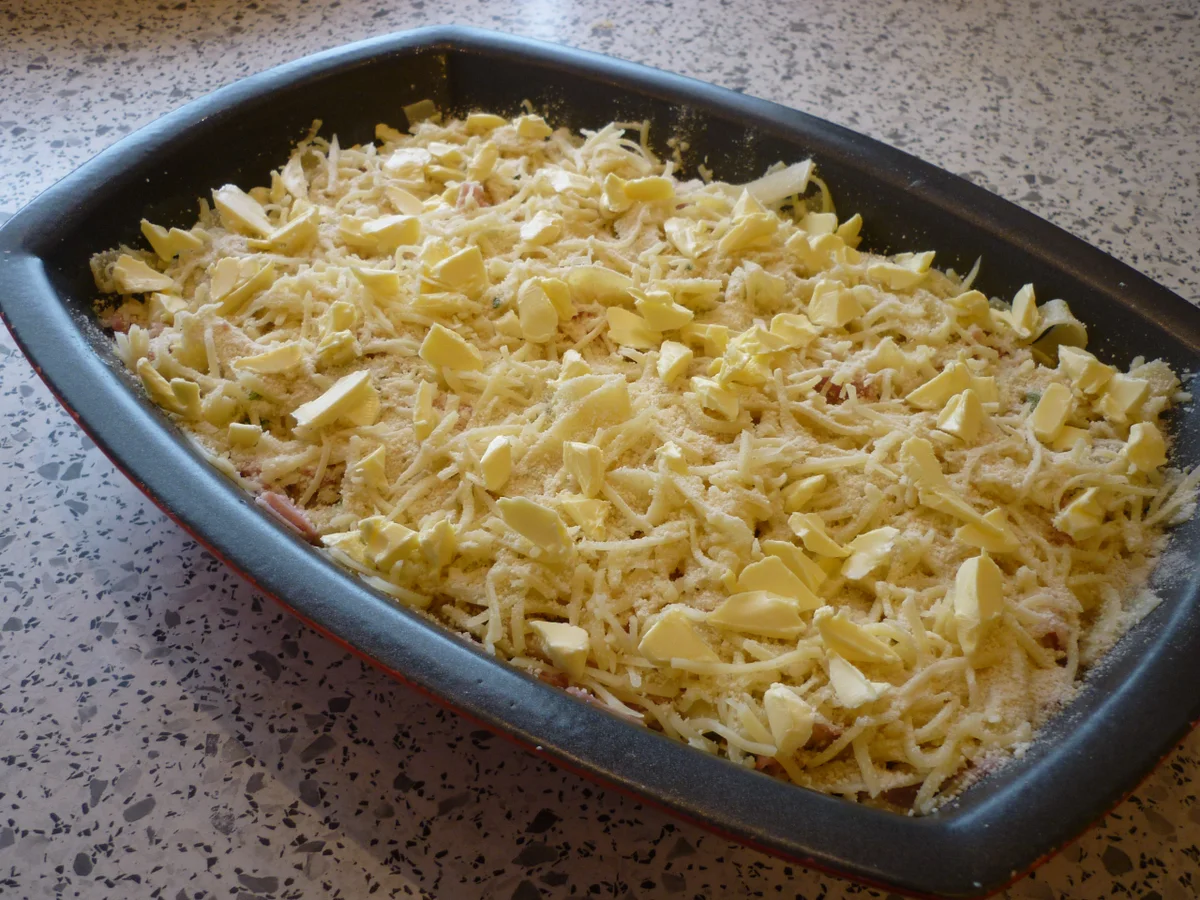 Nudelauflauf mit Schinken und Champignons - Rezept - Bild Nr. 4513