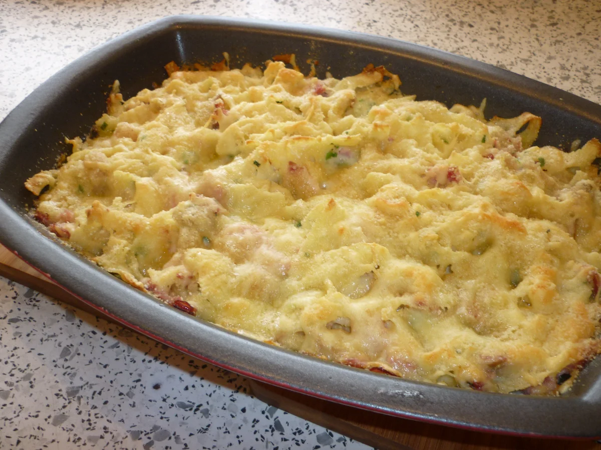 Nudelauflauf mit Schinken und Champignons - Rezept - Bild Nr. 4514