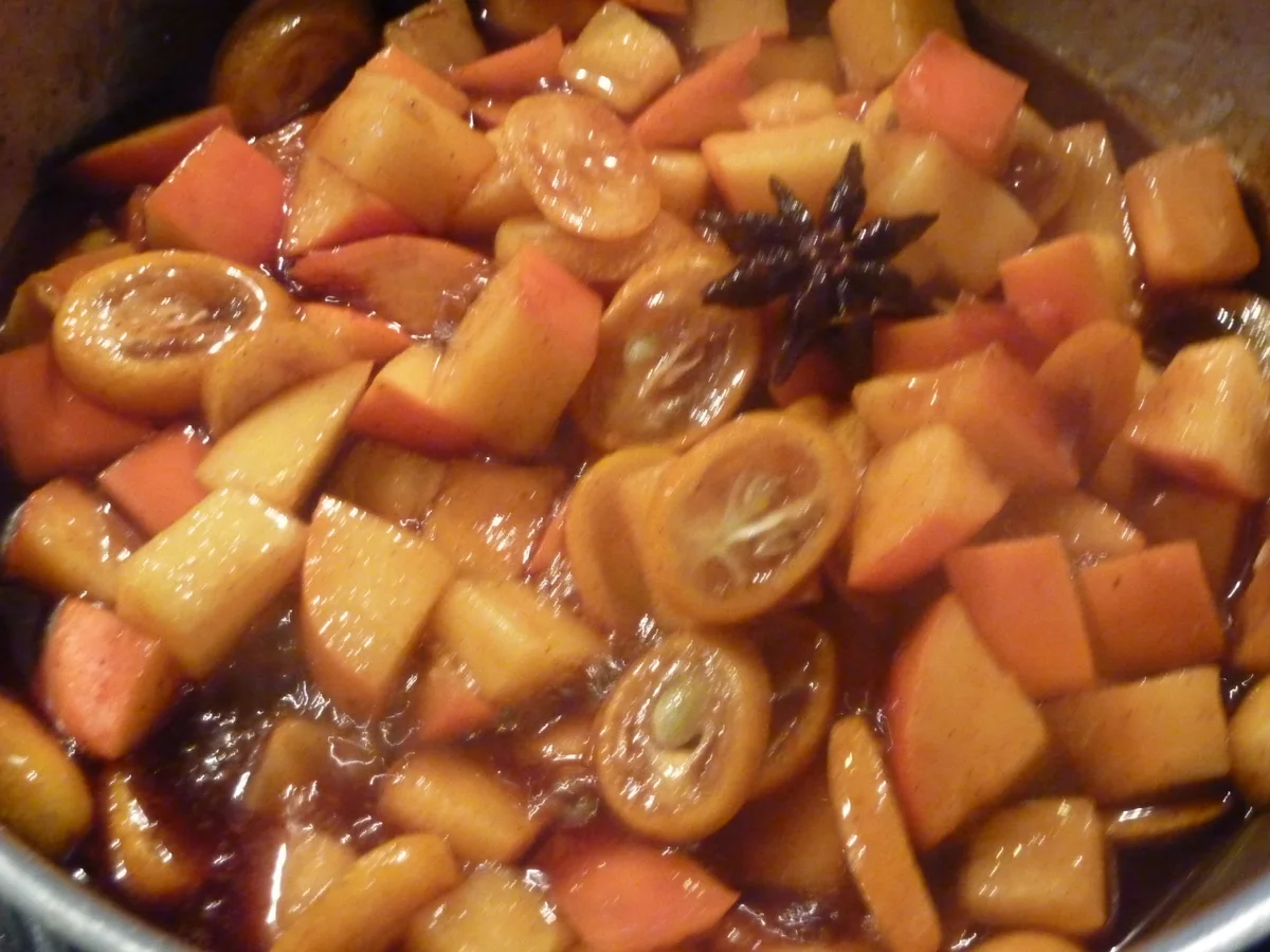 Litschi Parfait mit Kumquats-Kaki Kompott - Rezept - Bild Nr. 4519