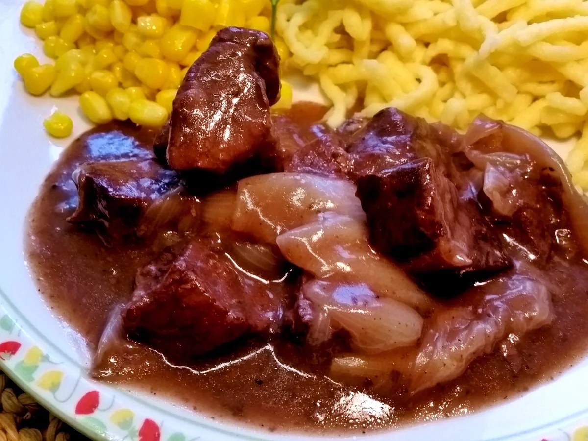 Römertopf - Rindfleisch in Rotwein - Rezept - Bild Nr. 4528