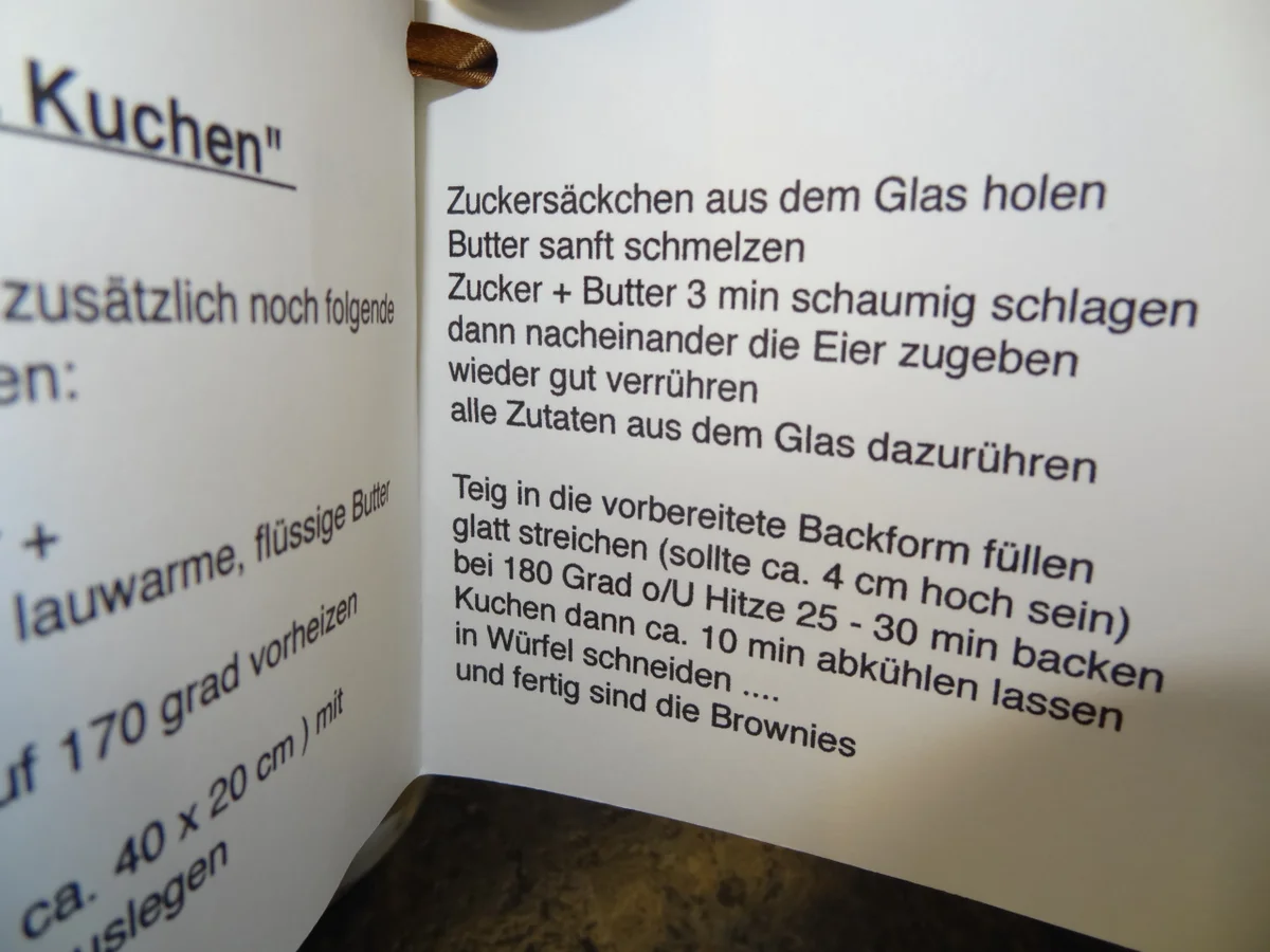 Rezept: Geschenke aus der Küche - Backmischung im Glas Bild Nr. 4559 Geschenke aus der Küche - Backmischung im Glas - Rezept - Bild Nr. 4559