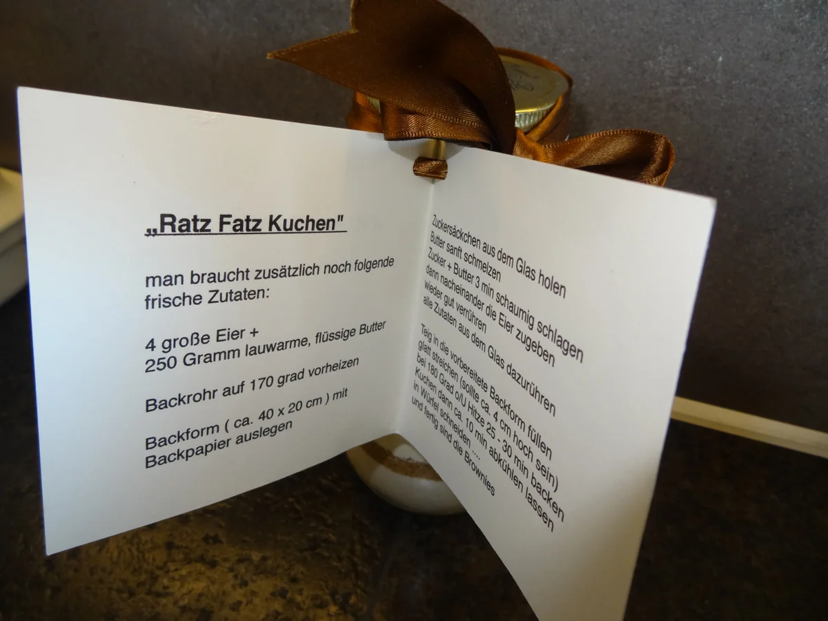 Rezept: Geschenke aus der Küche - Backmischung im Glas Bild Nr. 4560 Geschenke aus der Küche - Backmischung im Glas - Rezept - Bild Nr. 4560