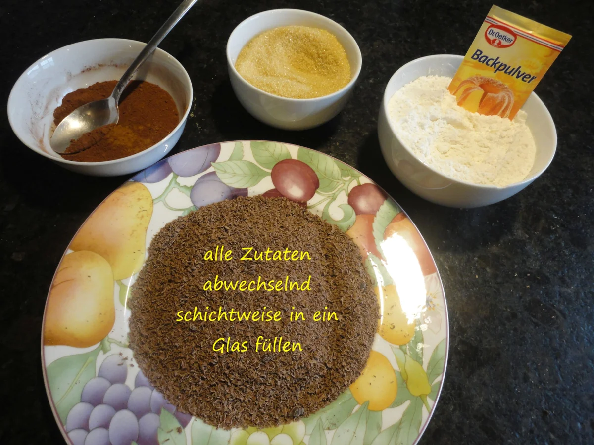 Rezept: Geschenke aus der Küche - Backmischung im Glas Bild Nr. 4553 Geschenke aus der Küche - Backmischung im Glas - Rezept - Bild Nr. 4553