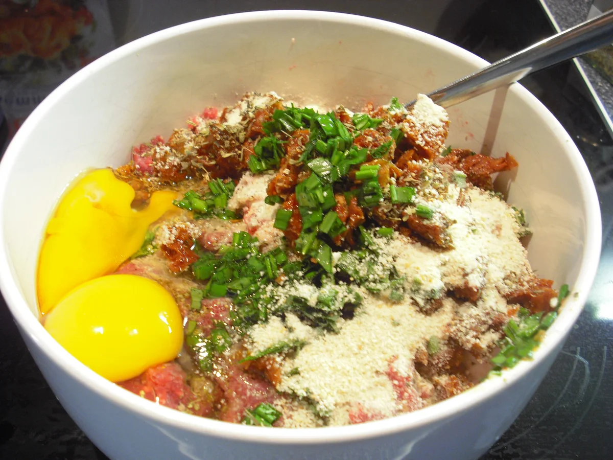 Hackbraten mediterrane Art - Rezept - Bild Nr. 4559