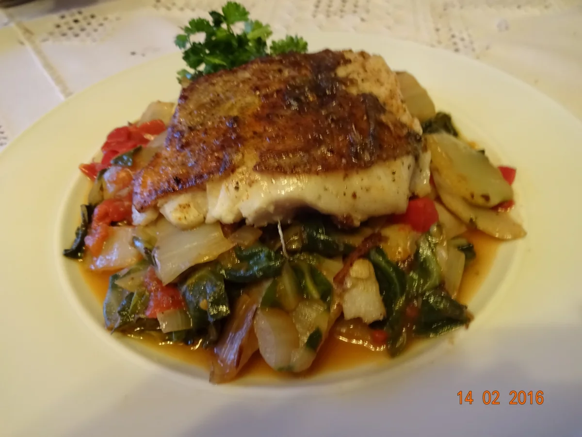 Mangold mit gebratenen Skrei - Rezept - Bild Nr. 4560