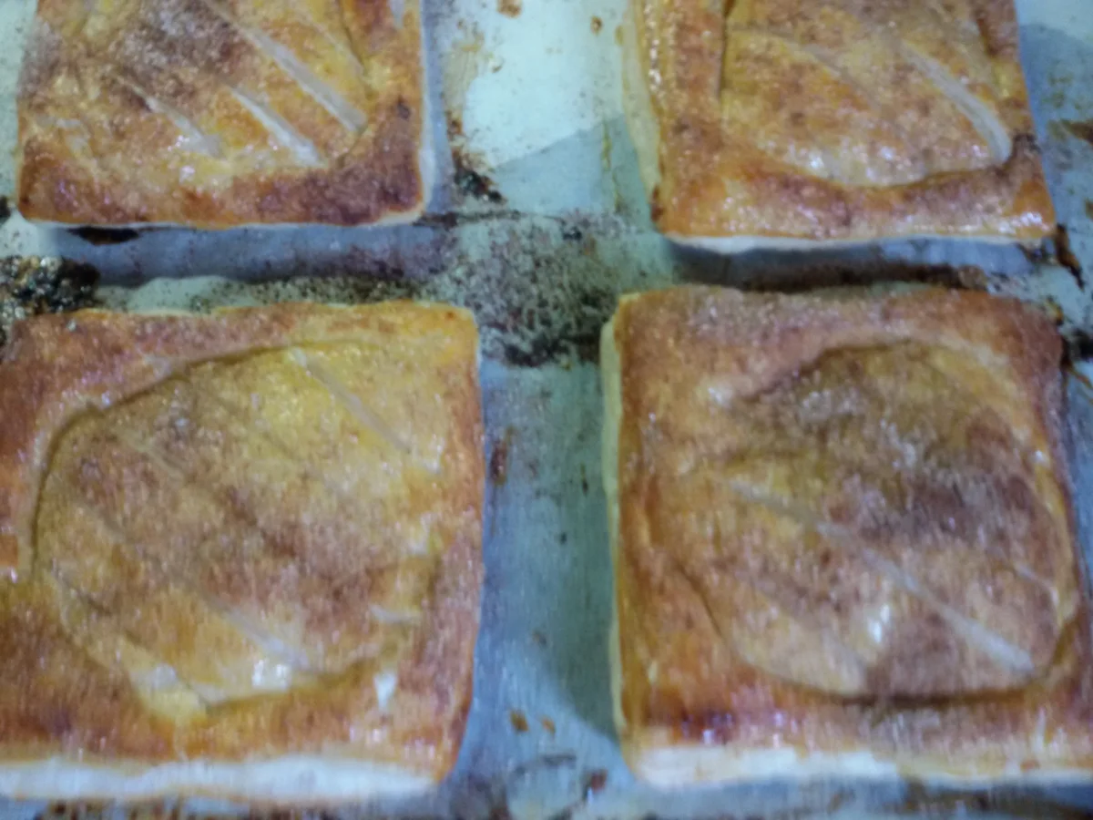 Blätterteig mit Apfel - Vanillepudding  - Rezept - Bild Nr. 4628