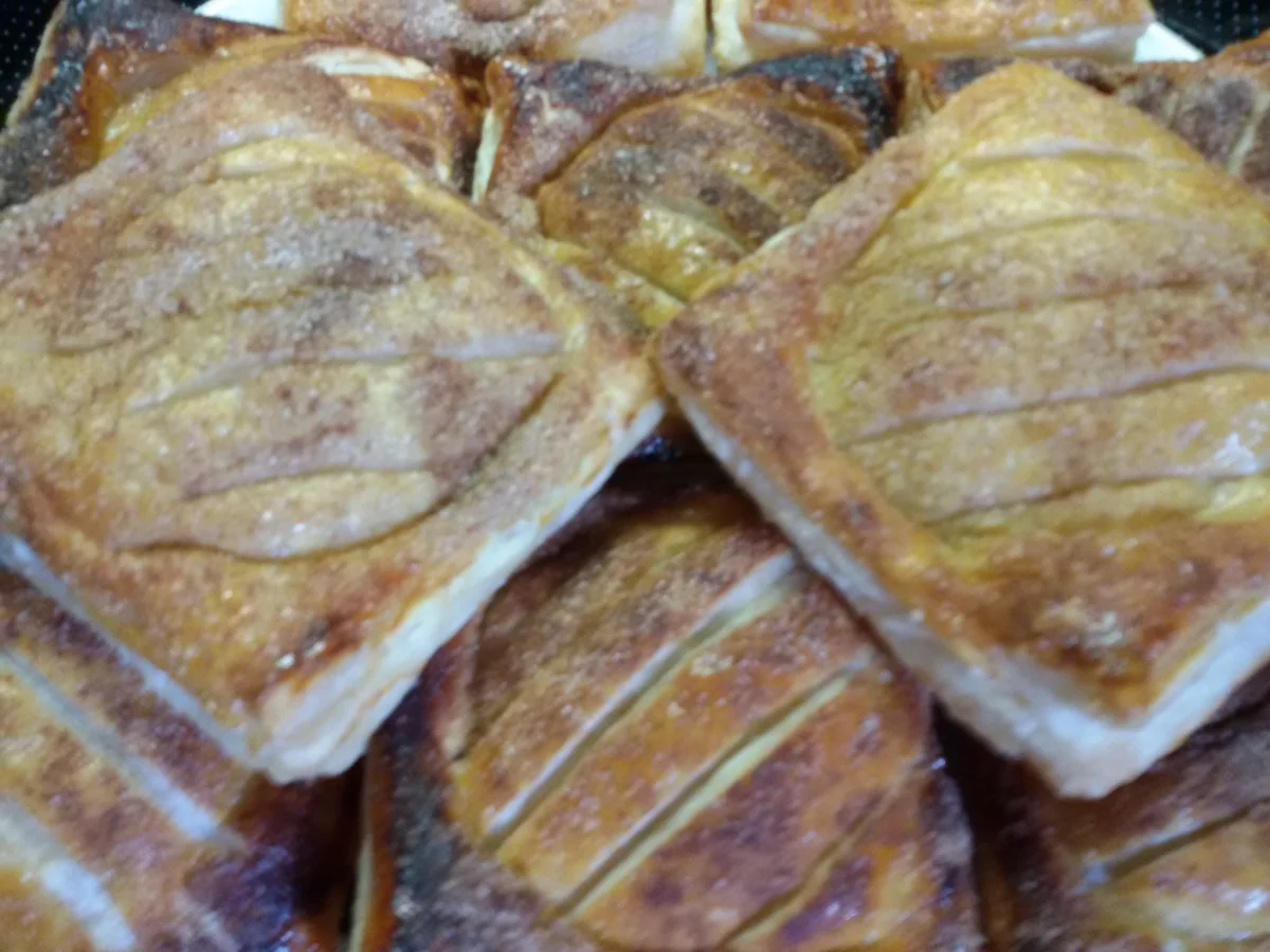 Blätterteig mit Apfel - Vanillepudding  - Rezept - Bild Nr. 4630