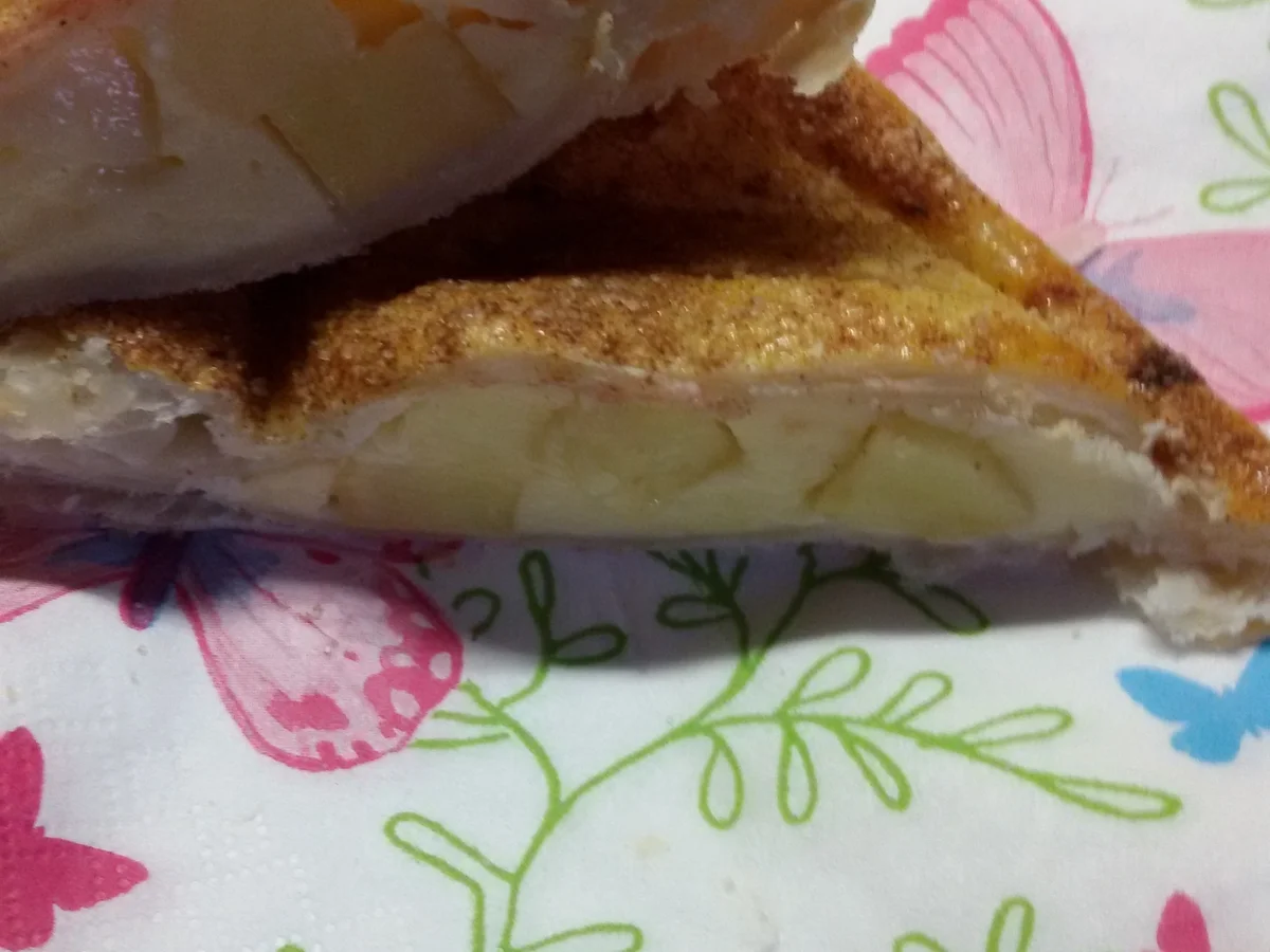 Blätterteig mit Apfel - Vanillepudding  - Rezept - Bild Nr. 4632