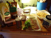 Schinkenfleckerln mit Blaukraut-Garnitur; - Rezept - Bild Nr. 4636