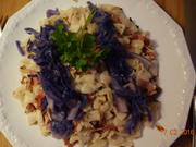 Schinkenfleckerln mit Blaukraut-Garnitur; - Rezept - Bild Nr. 4662