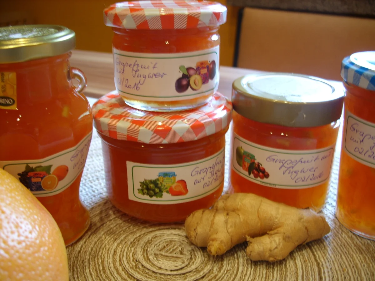 Konfitüre & Co: Grapefruit -Ingwer - Rezept - Bild Nr. 4650
