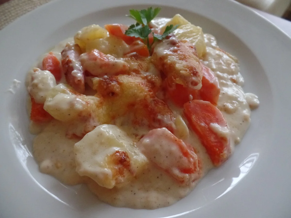 Kartoffel-Möhren -Kasseler-Gratin - Rezept - Bild Nr. 4667