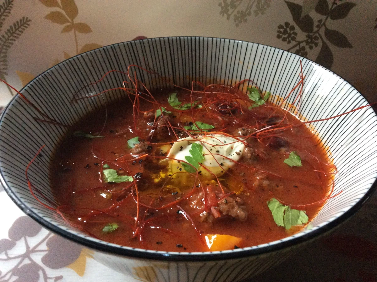 feurige Paprika-Bohnensuppe mit Salsiccia Wurst - Rezept - Bild Nr. 4693