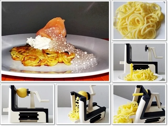 „Spagetti“ Rösti  mit Mascarpone, Lachs & Topioka Perlen - Rezept - Bild Nr. 4890