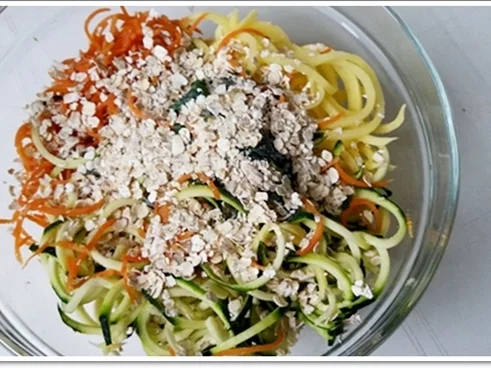 „Spagetti“ Rösti  mit Mascarpone, Lachs & Topioka Perlen - Rezept - Bild Nr. 4896